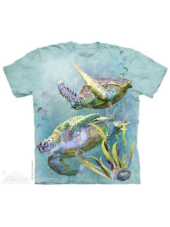1043235 Sea Turtle Swim Adult T-Shirt, Green - 3XL