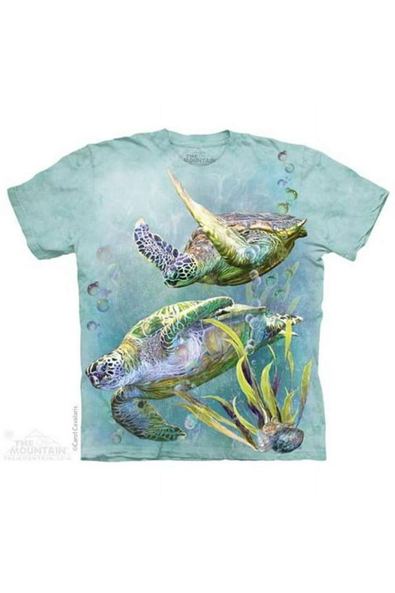 1043235 Sea Turtle Swim Adult T-Shirt, Green - 3XL