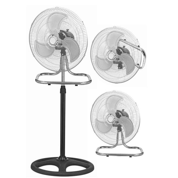 Mountain 18 in 3-Speed Oscillating Function Industrial Stand Floor Fan