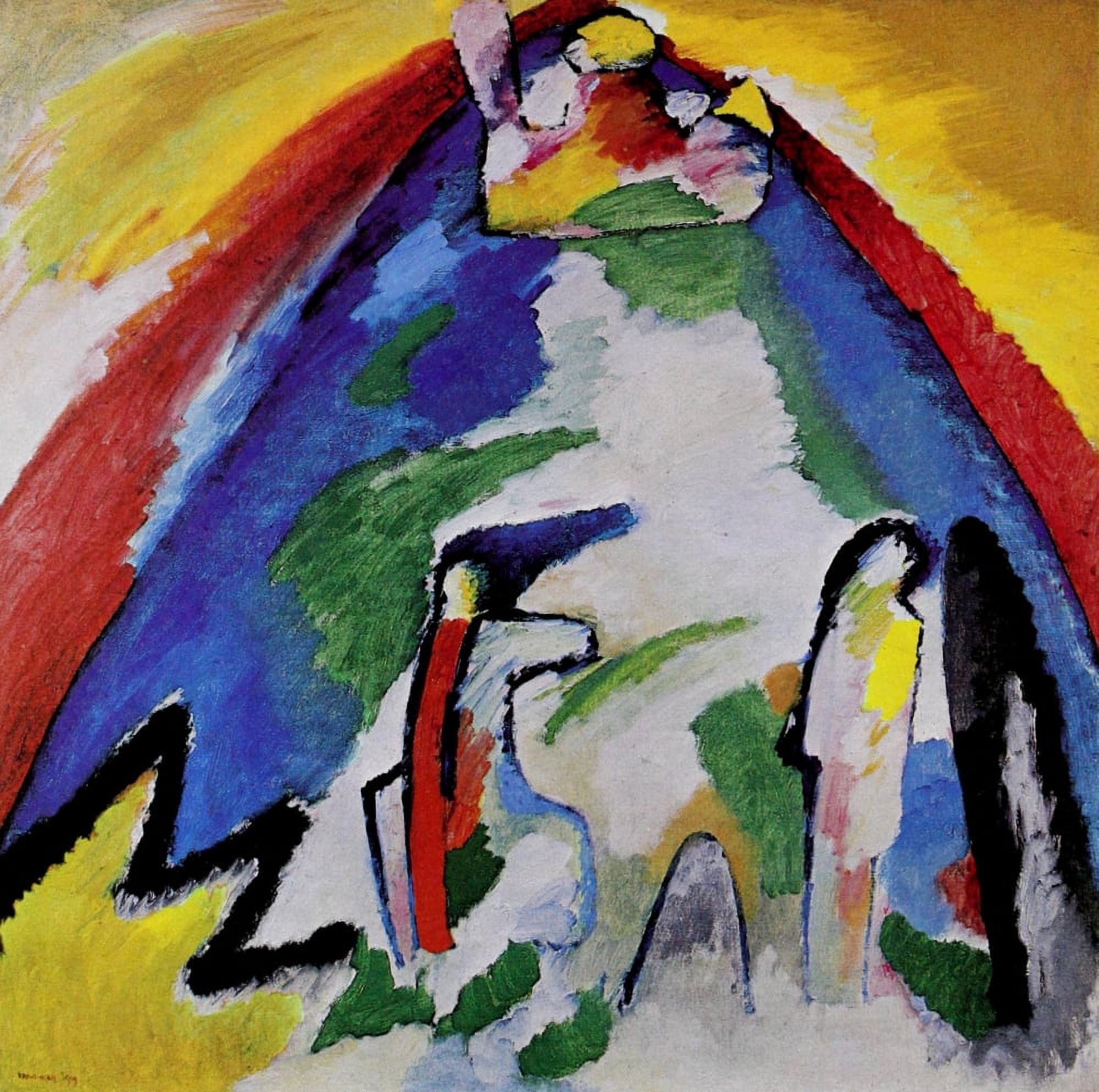 Mountain 1909 Canvas Art - Wassily Kandinsky (18 x 24)