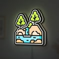 thumbnail image 1 of Mountain 3D Novelty Light Box, Nature Landscape Wall Light Featuring Forest and Waterfall Scene for Adventure and Cabin Decor (Width 12 inch, 30cm), 1 of 9