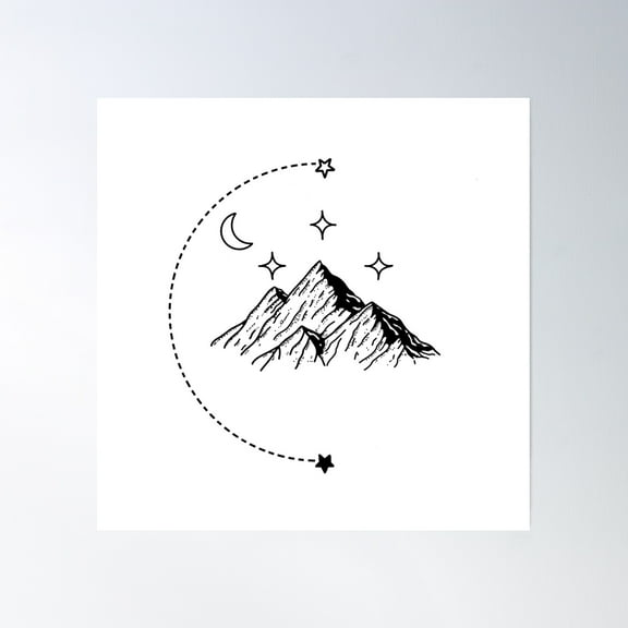 Mountain Acotar Poster Wall Art, Modern Wall Decor, 16x16 UNFRAMED