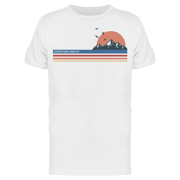 Mountain Adventure Awaits Art T-Shirt Men -Image by Shutterstock, Male Small