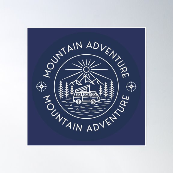 Mountain Adventure - Best Gift Poster Wall Art, Modern Wall Decor, 16x16 UNFRAMED