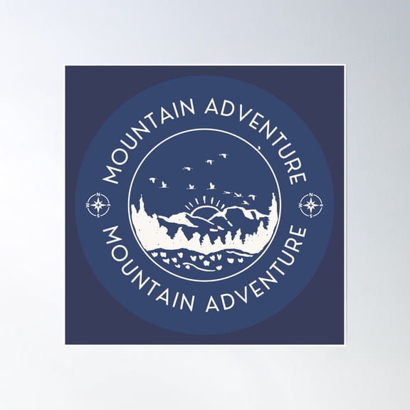 Mountain Adventure - Gift For Mountain Lover Poster Wall Art, Modern Wall Decor, 30x30 UNFRAMED