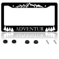 thumbnail image 1 of Mountain Adventure License Plate Frame Metal Car Accessories Personalized License Plate Cover Fits Standard U.S. Vehicles Size: 12.2 x 6 Inches for Men Women Gift, 1 of 7