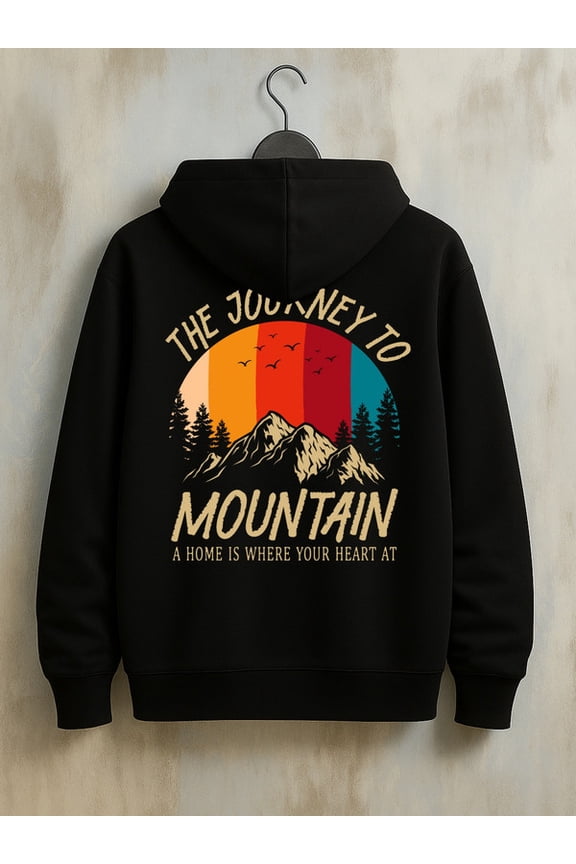 Mountain Adventure funny hoodies Camping men machine washable black Casual Outdoor Jogging & Fitness Training Pullover, Regular Fit, Hooded Design, Comfortable Pullover beer guys Retro Unisex hoodie