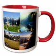 thumbnail image 1 of 3drose, Mountain and Lake Montage - Olympic National Park, 15oz Two-tone Red Mug, 1 of 6
