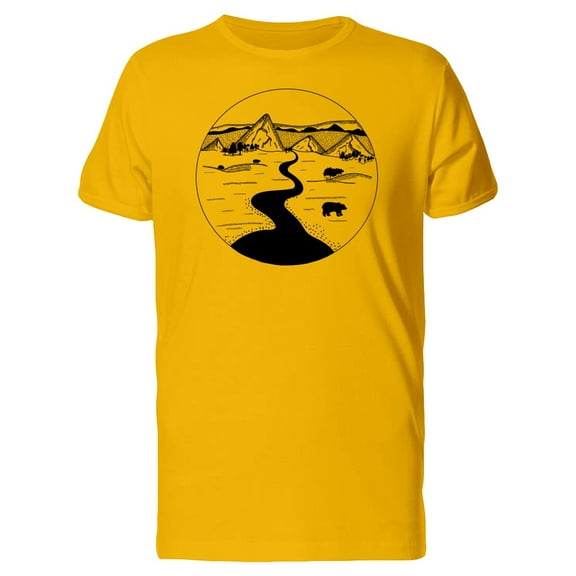 Mountain And Nature Landscape T-Shirt Men -Image by Shutterstock, Male Large