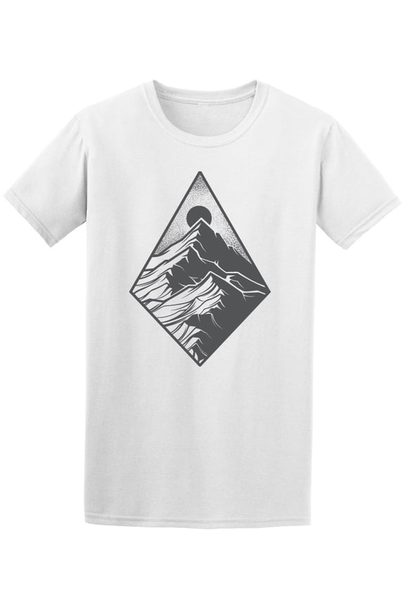 Mountain And Sun Rhombus T-Shirt Men -Image by Shutterstock, Male Medium