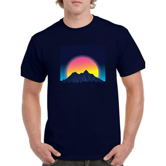 Mountain And The Sunset T-Shirt Men -Smartprints Designs, Male Small