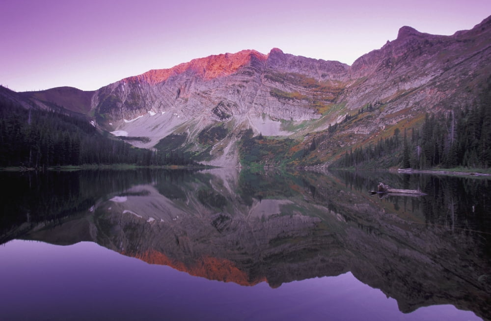 Mountain At Sunset Kootenays British Columbia Canada Canvas Art - Carson Ganci Design Pics (17 x 11)
