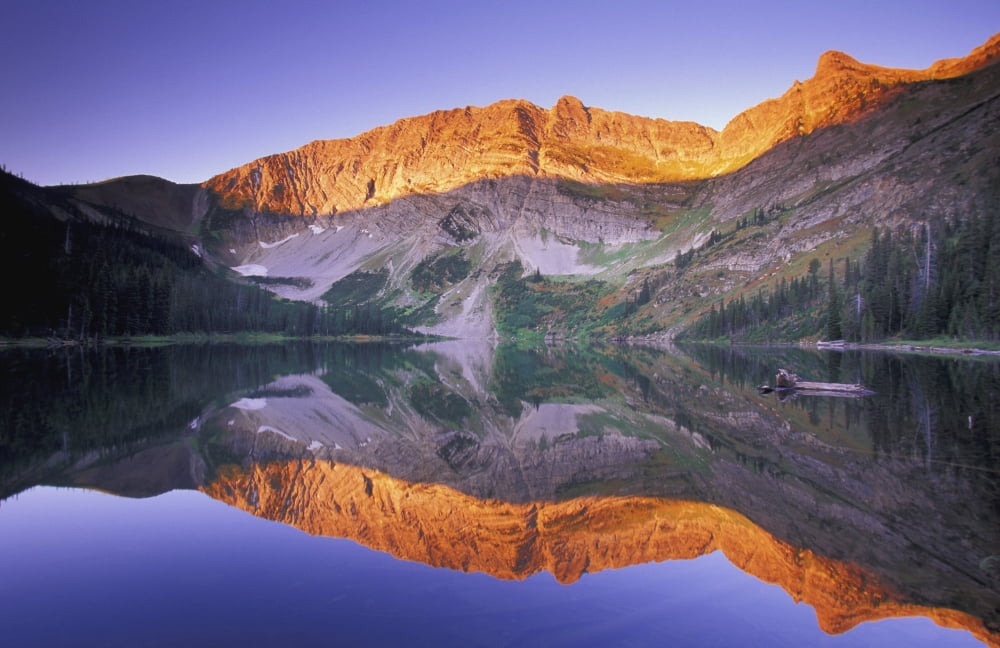 Mountain At Sunset Kootenays British Columbia Canada Canvas Art - Carson Ganci Design Pics (34 x 22)