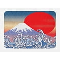 thumbnail image 1 of Mountain Bath Mat, Japanese Abstract Ornament with Wave off Kanagawa Hokusai Illustration, Plush Bathroom Decor Mat with Non Slip Backing, 29.5" X 17.5", Multicolor, by Ambesonne, 1 of 2