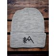 thumbnail image 1 of Mountain Beanie with Tree Mountain Patch - Grey, 1 of 1