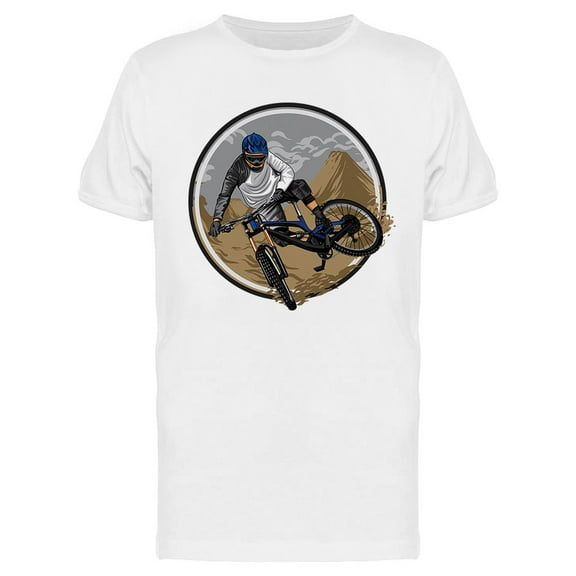 Mountain Bicycle Design T-Shirt Men -Image by Shutterstock, Male Large