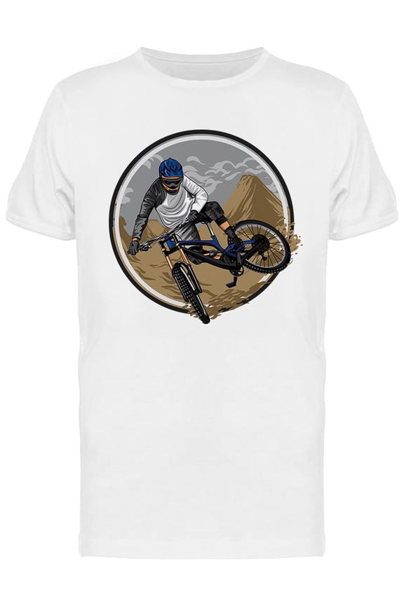 Mountain Bicycle Design T-Shirt Men -Image by Shutterstock, Male Medium