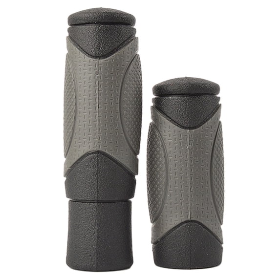 Mountain Bicycle Handlebar Long/Short Handle Grips Folding Bike Parts Gray One-Short