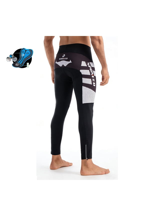 Mountain Bicycles Pants Padded Cycling Clothes for Men Cycling Tights Reflective Bicycle Pants White L