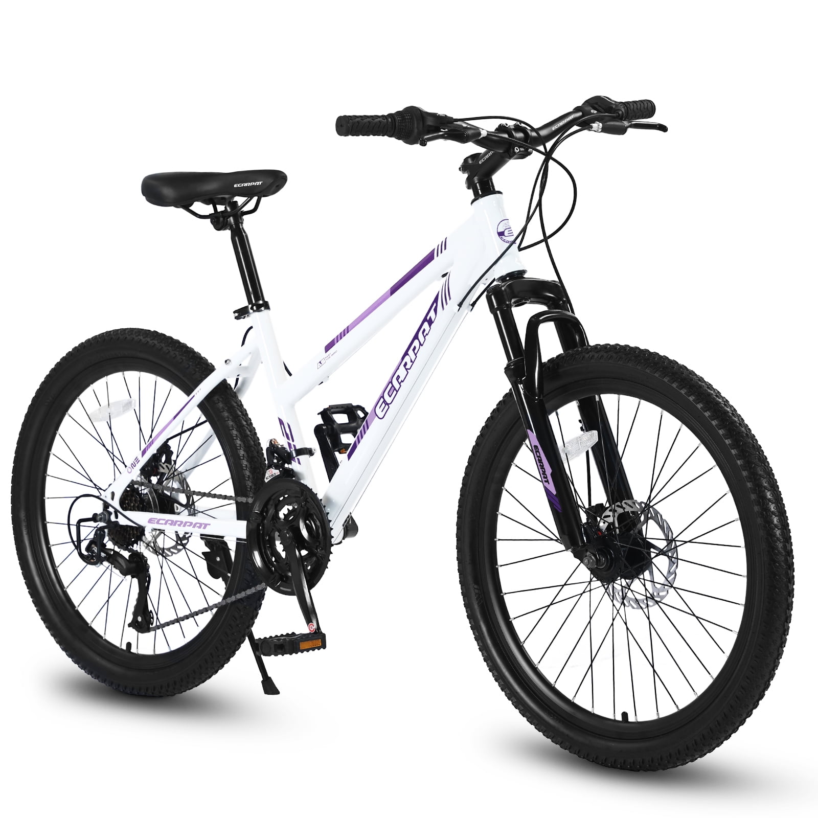 Mountain Bike, 26 Inch Mountain Bicycle With Mechanical Dual Disc Brakes, Front Suspension, Steel Frame 21-Speed Mountain Bike For Men Women Teenagers