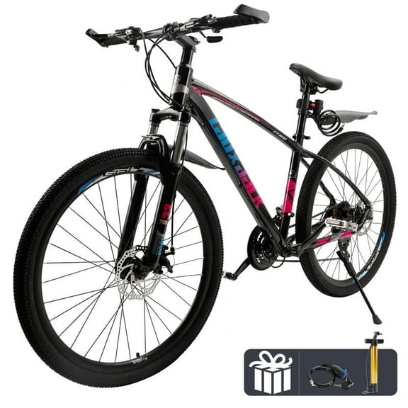 Mountain Bike, 27.5 Inch Shimano 21 Speed, Dual Disc Brake Bike for Men Womens Adult, Front Suspension Bicycle