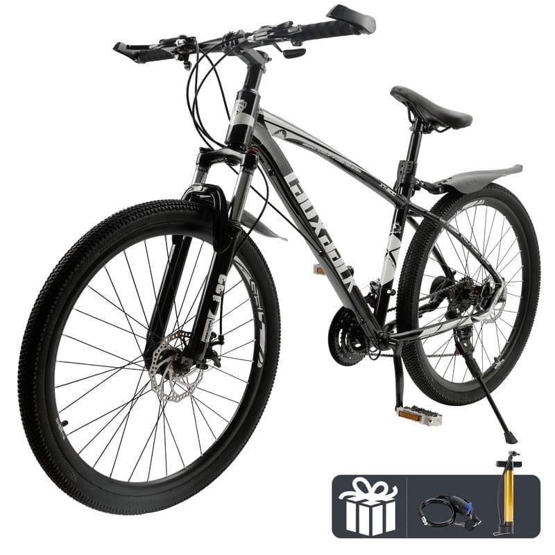 Mountain Bike, 27.5 Inch Shimano 21 Speed, Dual Disc Brake Bike for Men Womens Adult, Front Suspension Bicycle