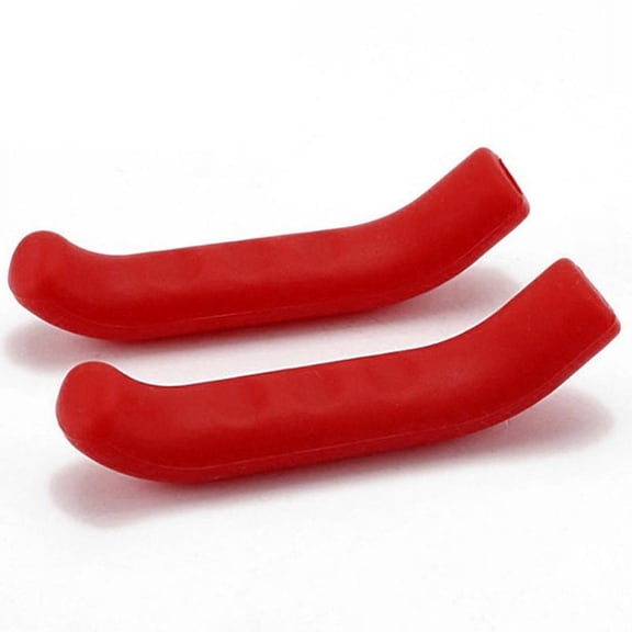 Mountain Bike Bicycle Handlebar Grip Brake Lever SilicFor Cover Protector Red