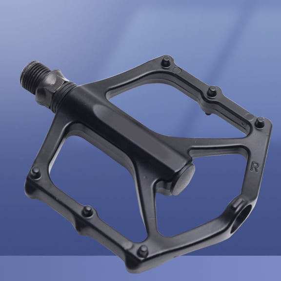 Mountain Bike Bicycle Pedals Double Bearing Aluminum Alloy Bearing Pedals Bike Black Fangkenuo