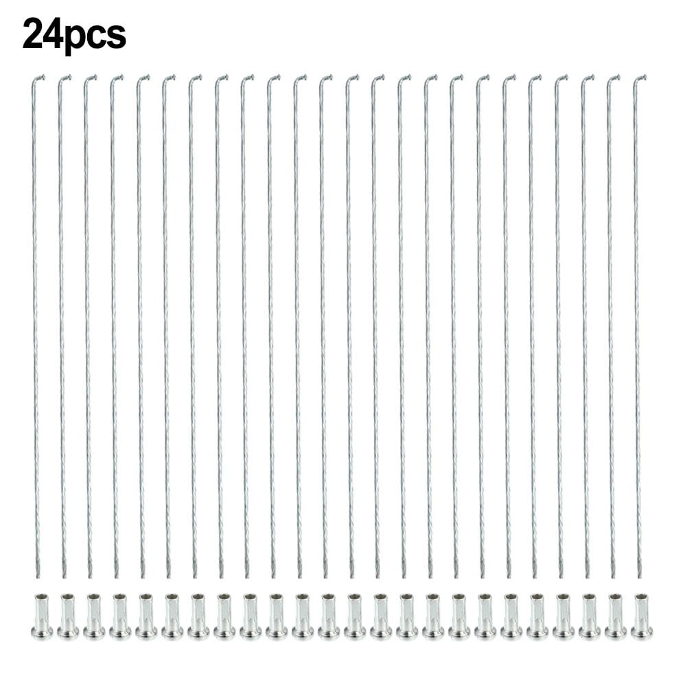 Mountain Bike Bicycle Stainless Steel Spokes And Nipples 24Pcs For 27.5
