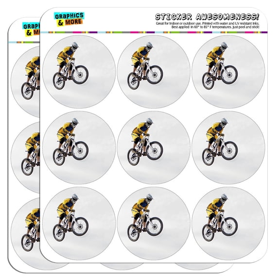 Mountain Bike Biking 2" Scrapbooking Crafting Stickers