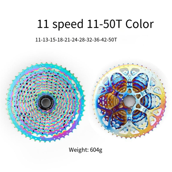 Mountain Bike Cassette Flywheel Colorful Colorful 11 Speed 11-50T Gear XT Full Color