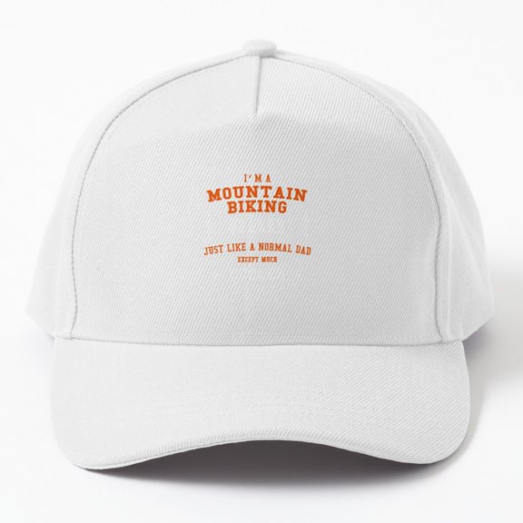 Mountain Bike Dad Baseball Cap, MTB Father Cycling Lifestyle Design, Classic Gift Hat