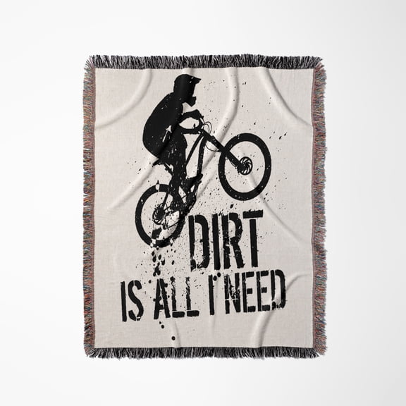 Mountain Bike Dirt Is All I Need - Mud Splash Downhill, Woven Blanket