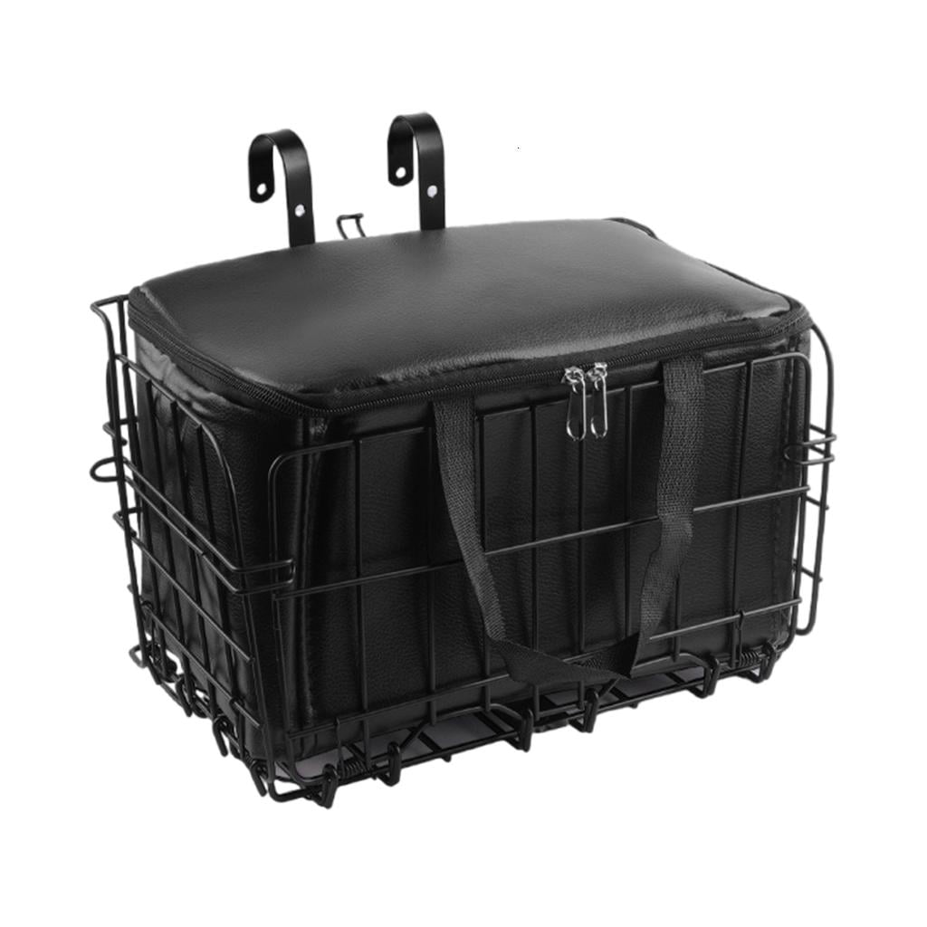 Mountain Bike Folding Hanging Basket Metal Front Handlebar Bicycles Basket