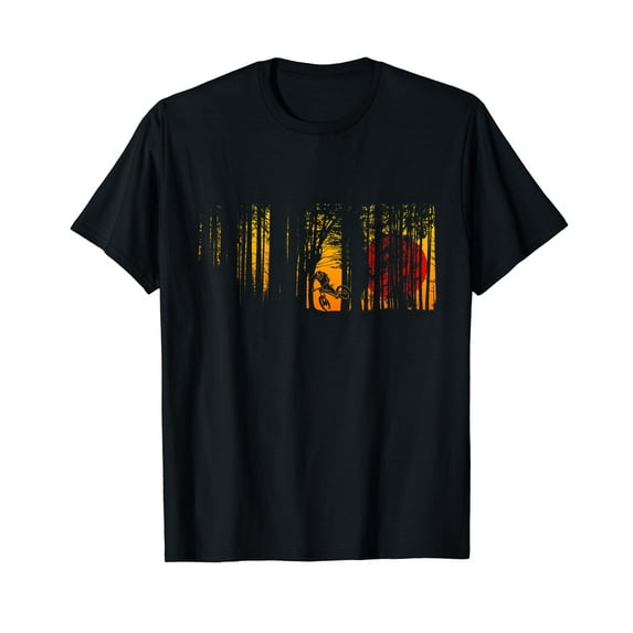 Mountain Bike Graphic Vintage Men T-Shirt Men Women Unisex Cycling Lover Tee Outdoor Adventure Gift