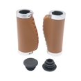 thumbnail image 1 of Mountain Bike Grips Retro Bike Hand Stitching Lockable Handlebars Non-slip PU Leather Handlebars Bilateral Locking Grips, 1 of 1