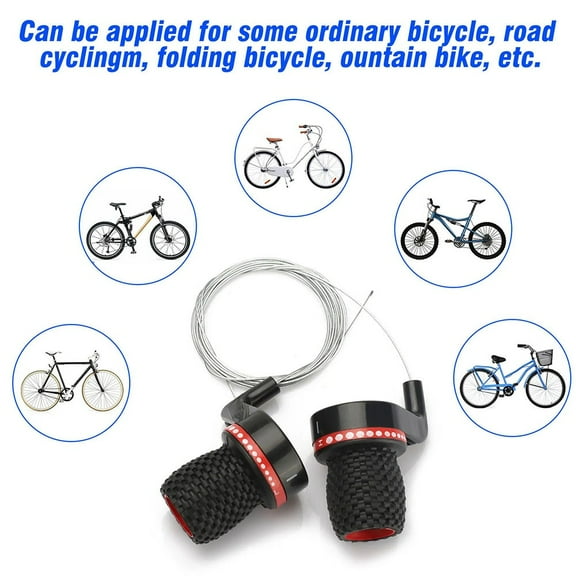 Mountain Bike Handlebar Grip Folding Bicycle Shift Levers Non-Slip Handle Gear Shifter Set Cycling Accessories