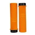 thumbnail image 1 of Mountain Bike Handlebar Grips Lock-On Bicycle Bold Grip Non-Slip Fits 22.2mm Orange, 1 of 9