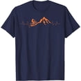 thumbnail image 1 of Mountain Bike Heartbeat Cute Gift Softstyle Unisex T-Shirt,Navy Color,Size 5XL, 1 of 5