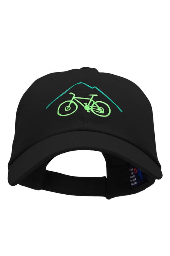 Mountain Bike Insignia Low Profile Dyed Cotton Twill Cap - Black OSFM