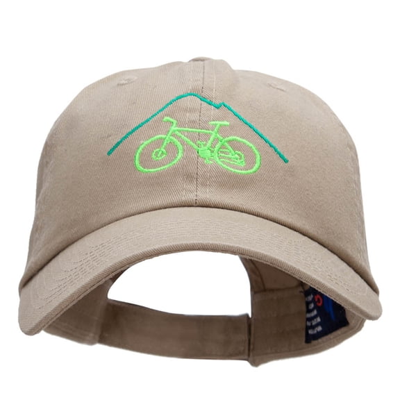 Mountain Bike Insignia Low Profile Dyed Cotton Twill Cap - Khaki OSFM