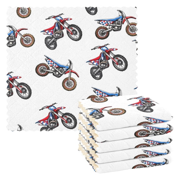 Mountain Bike Kitchen Cloth Dish Towels for Drying Washing Absorbent Dish Rags Reusable soft kitchen dishcloth set 6 Pack