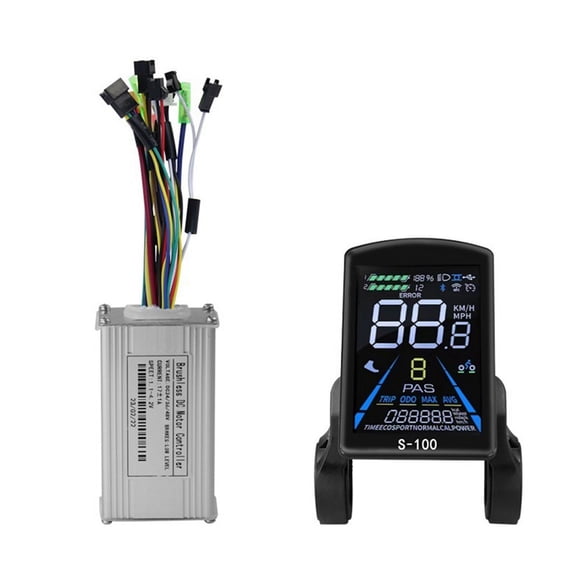 Mountain Bike Lithium-Ion Power Conversion Parts S-100 Color LCD Meter with Tri-Mode 17A Controller Set