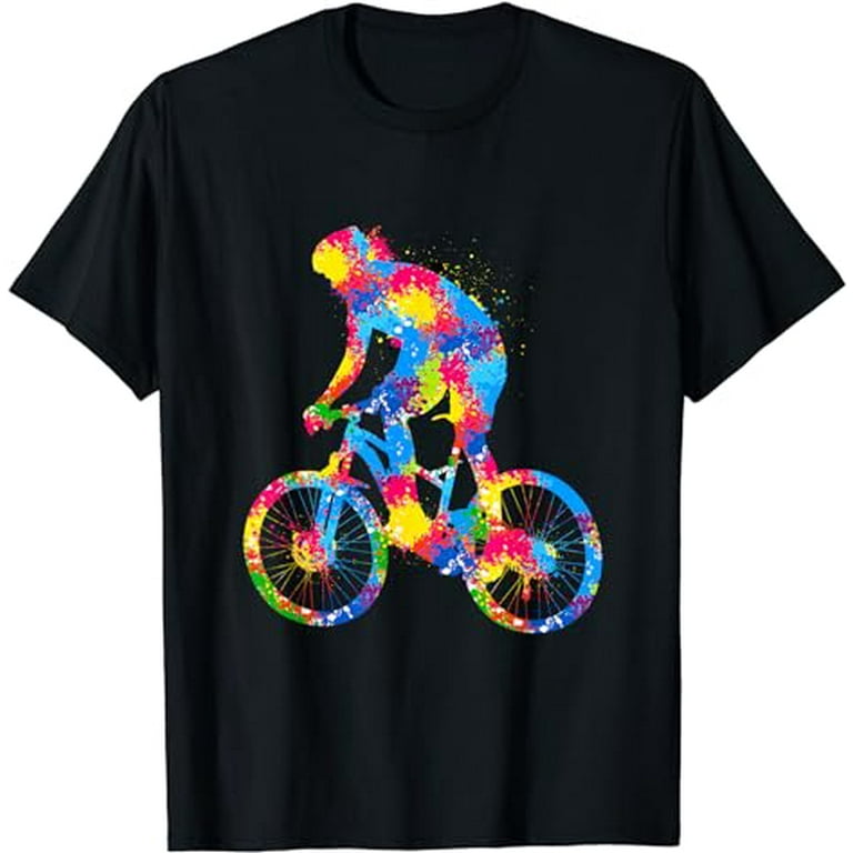 Mountain Bike MTB Downhill Biking Cycling Biker Boys Kids T Shirt Walmart