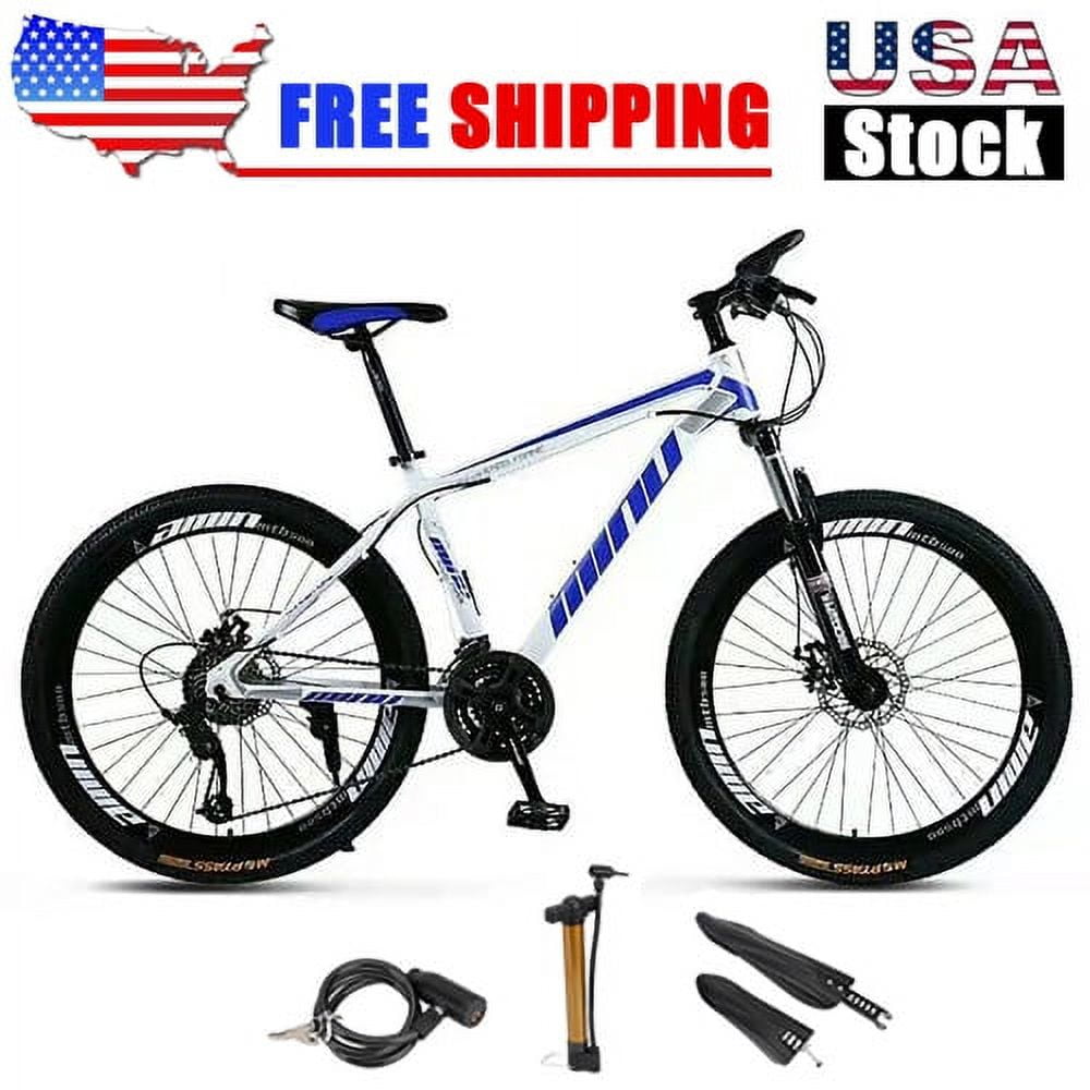 Mountain Bike for for Men and Women, 26-Inch Wheels, 21 Speed Drivetrain and Front Suspension, Dual Disc Brake and Adjustable Stem, Aluminum and Steel Frame, Youth/Adult Mountain Sansujyuku sansujyuku.com