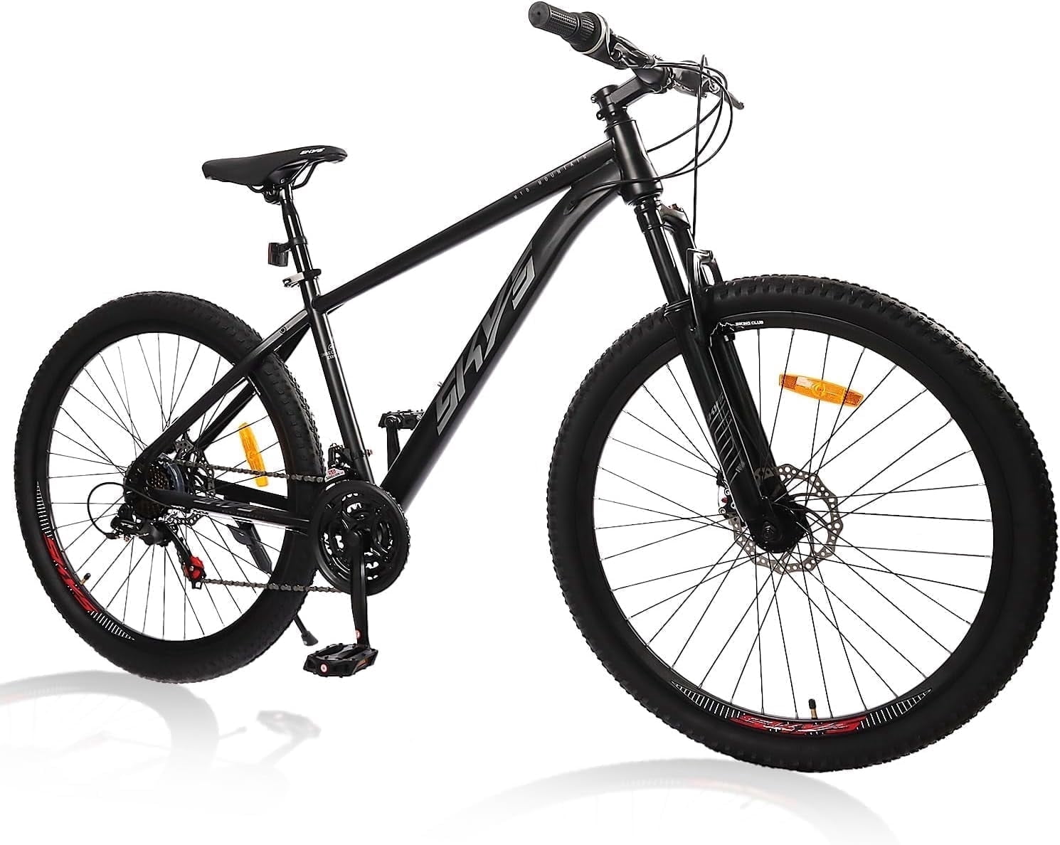Hardtail Mountain Bike For Men Women - 27.5 Inch Wheels, 21-Speed, Disc Brakes, Suspension Fork, Adult MTB Bicycle Easy Assembly