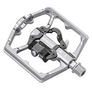 Mountain Bike Pedals- Dual Function Bicycle Flat Pedals and SPD Pedals- 9/16" Platform Pedals Compatible with SPD for Road Mountain BMX Bike
