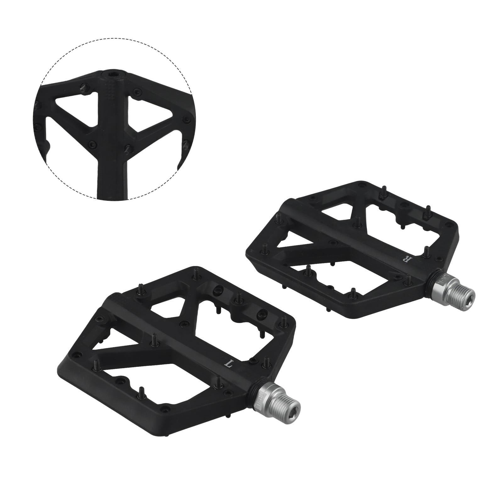Mountain Bike Pedals UltraLight Nylon Waterproof for Downhill Fixed