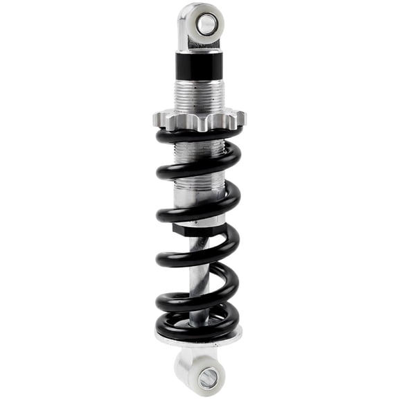 Mountain Bike Rear Shock, 6.3 in / 16 cm Hole Spacing 750 lbs / 340 kg, Adjustable Spring Preload EBike Rear Shock for Folding Bicycle Electric Bike Scooter, Silver Black