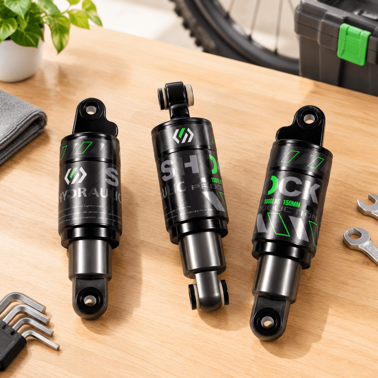 Shock Absolver Mountain Bike Rear Shock Absorber 120mm/125mm/150mm/165mm/185mm/190mm ...